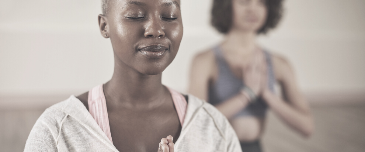 Women meditating